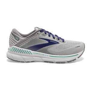 Brooks Adrenaline GTS 22 Yol Koşu Ayakkabısı Kadın Gri Mavi Yeşil | Turkey-31872