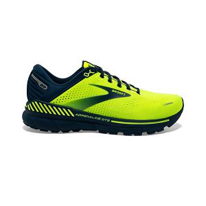 Brooks Adrenaline GTS 22 Yol Koşu Ayakkabısı Erkek Sarı Lacivert | Turkey-960385