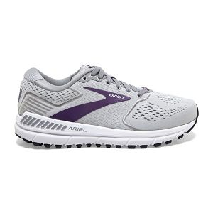 Brooks Ariel 20 Yol Koşu Ayakkabısı Kadın Gri Mor Beyaz | Turkey-680257