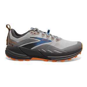 Brooks Cascadia 16 Patika Koşu Ayakkabısı Erkek Gri Mavi Turuncu | Turkey-21356