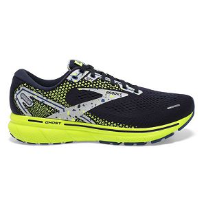 Brooks Ghost 14 Yol Koşu Ayakkabısı Erkek Lacivert Gri Sarı | Turkey-405783