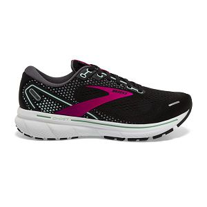 Brooks Ghost 14 Yol Koşu Ayakkabısı Kadın Siyah Pembe Beyaz | Turkey-789620