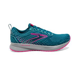 Brooks Levitate 5 Yol Koşu Ayakkabısı Kadın Mavi Pembe Gri | Turkey-367201