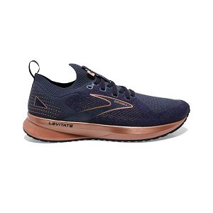 Brooks Levitate StealthFit 5 Yol Koşu Ayakkabısı Kadın Lacivert Altın | Turkey-263901