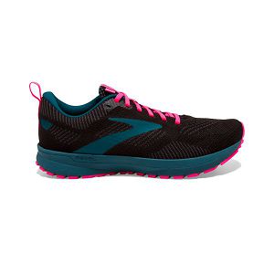 Brooks Revel 5 Yol Koşu Ayakkabısı Kadın Siyah Mavi Pembe | Turkey-185469