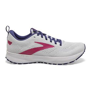 Brooks Revel 5 Yol Koşu Ayakkabısı Kadın Beyaz Lacivert Pembe | Turkey-723184