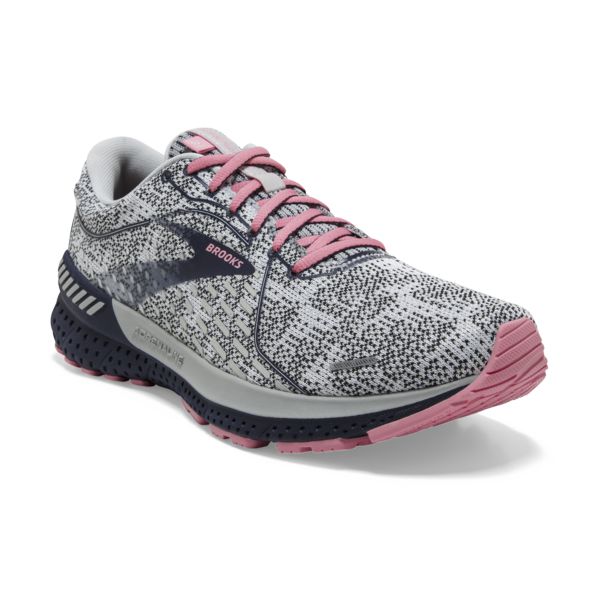 Brooks Adrenaline GTS 21 Yol Koşu Ayakkabısı Kadın Beyaz Siyah Mercan | Turkey-420531