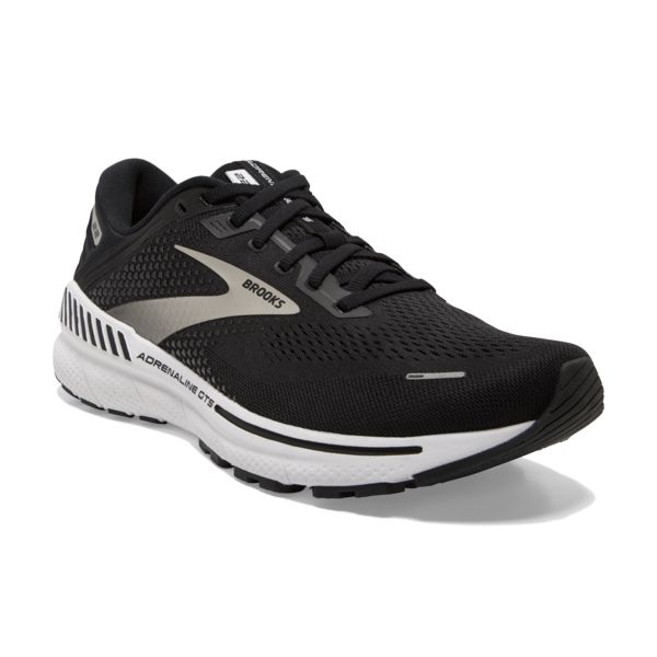 Brooks Adrenaline GTS 22 Yol Koşu Ayakkabısı Erkek Siyah Gümüş Beyaz | Turkey-149680