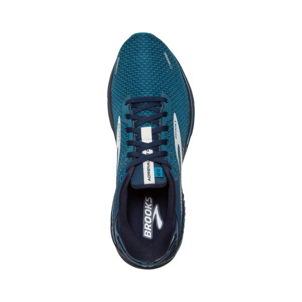 Brooks Adrenaline GTS 22 Yol Koşu Ayakkabısı Erkek Mavi Yeşil Gri | Turkey-425310