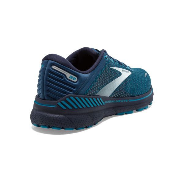 Brooks Adrenaline GTS 22 Yol Koşu Ayakkabısı Erkek Mavi Yeşil Gri | Turkey-425310