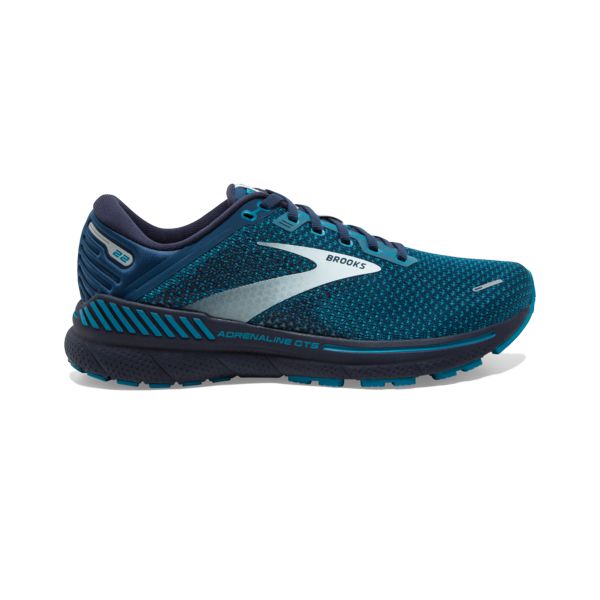 Brooks Adrenaline GTS 22 Yol Koşu Ayakkabısı Erkek Mavi Yeşil Gri | Turkey-425310