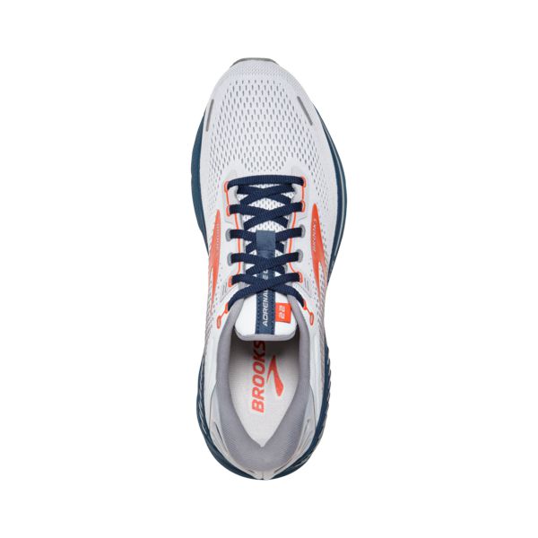 Brooks Adrenaline GTS 22 Yol Koşu Ayakkabısı Erkek Gri Mavi Turuncu | Turkey-592673