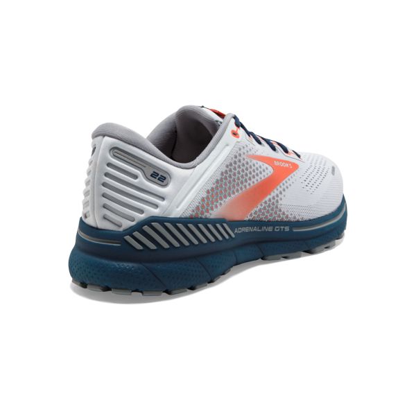 Brooks Adrenaline GTS 22 Yol Koşu Ayakkabısı Erkek Gri Mavi Turuncu | Turkey-592673