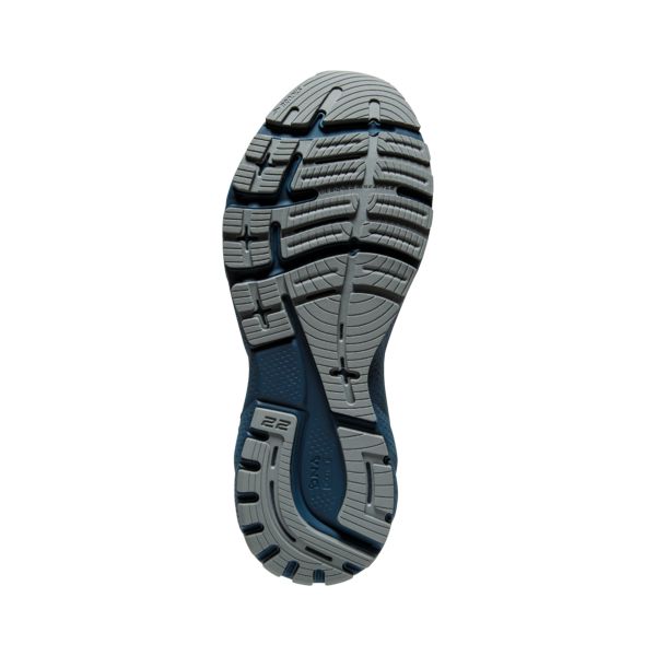 Brooks Adrenaline GTS 22 Yol Koşu Ayakkabısı Erkek Gri Mavi Turuncu | Turkey-592673