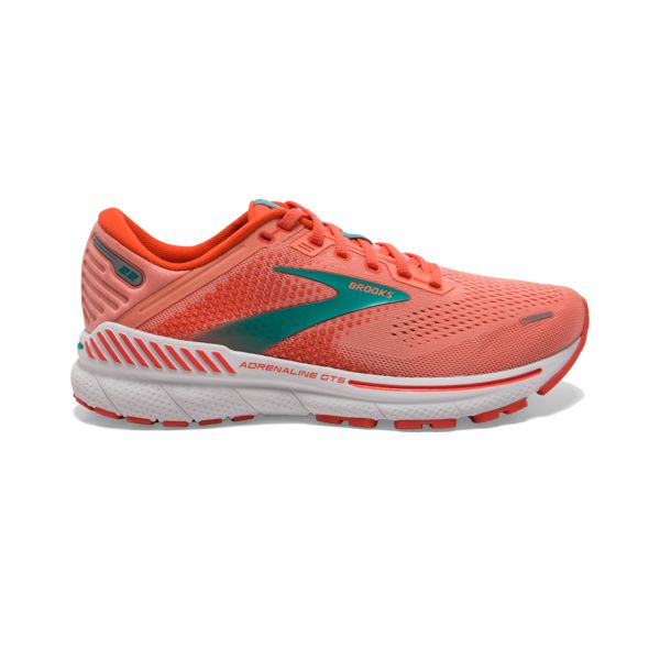 Brooks Adrenaline GTS 22 Yol Koşu Ayakkabısı Kadın Turuncu Yeşil Beyaz | Turkey-603958