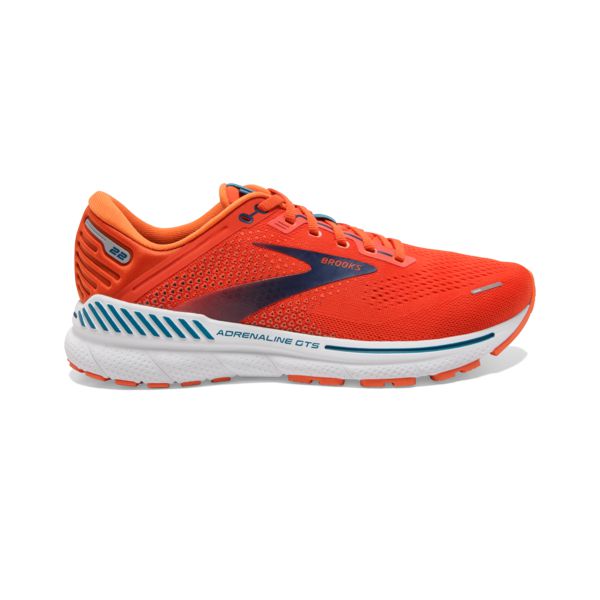 Brooks Adrenaline GTS 22 Yol Koşu Ayakkabısı Erkek Turuncu Mavi Beyaz | Turkey-653971