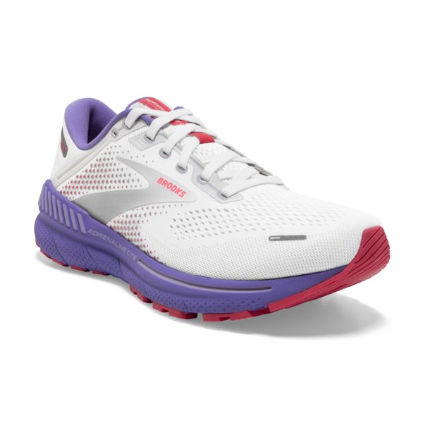 Brooks Adrenaline GTS 22 Yol Koşu Ayakkabısı Kadın Beyaz Mercan Mor | Turkey-805791