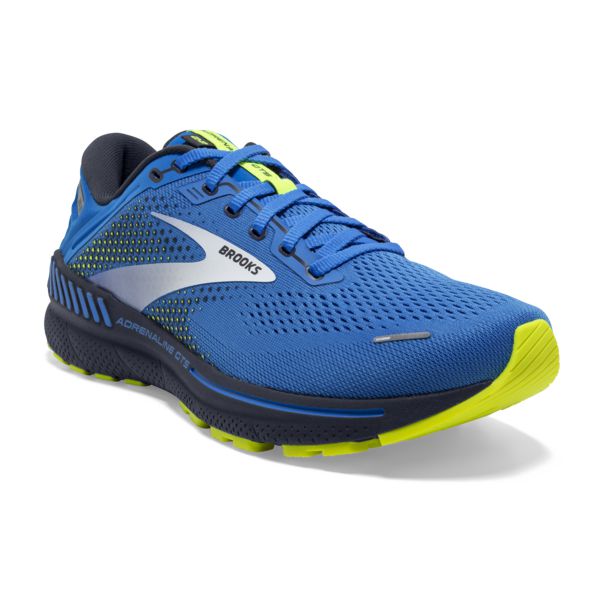 Brooks Adrenaline GTS 22 Yol Koşu Ayakkabısı Erkek Mavi Gümüş Sarı | Turkey-823604