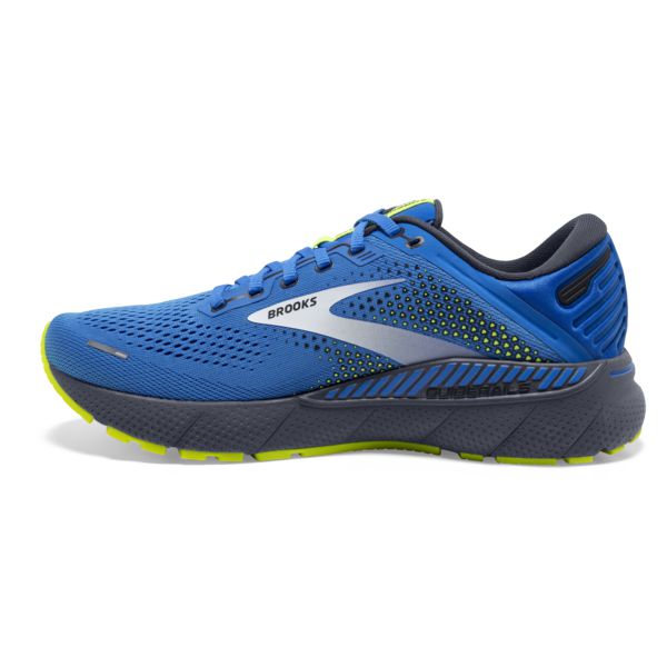 Brooks Adrenaline GTS 22 Yol Koşu Ayakkabısı Erkek Mavi Gümüş Sarı | Turkey-823604