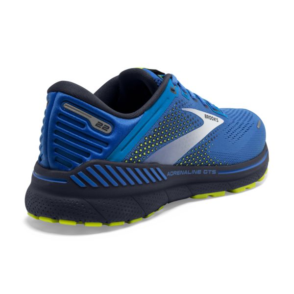 Brooks Adrenaline GTS 22 Yol Koşu Ayakkabısı Erkek Mavi Gümüş Sarı | Turkey-823604