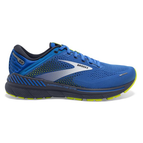 Brooks Adrenaline GTS 22 Yol Koşu Ayakkabısı Erkek Mavi Gümüş Sarı | Turkey-823604