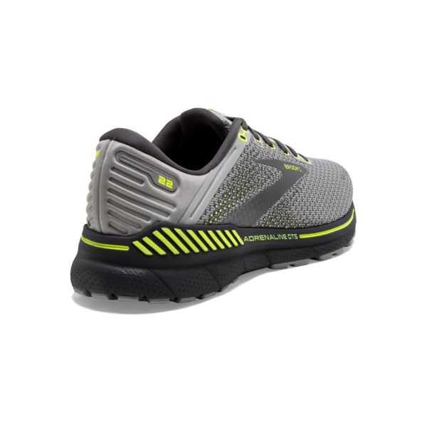 Brooks Adrenaline GTS 22 Yol Koşu Ayakkabısı Erkek Gri Sarı Siyah | Turkey-946803