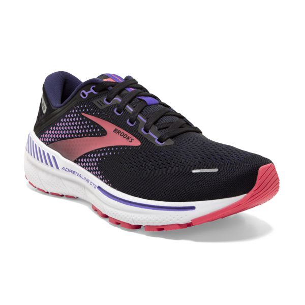 Brooks Adrenaline GTS 22 Yol Koşu Ayakkabısı Kadın Siyah Mor Mercan | Turkey-954072