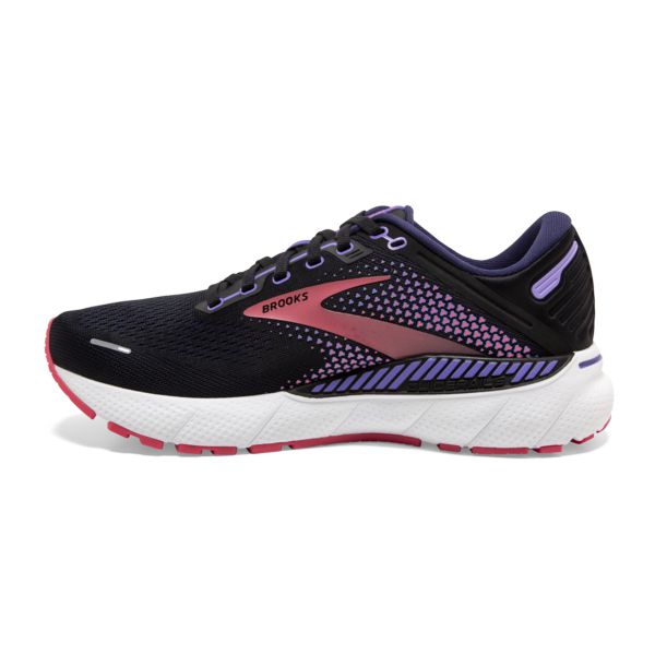 Brooks Adrenaline GTS 22 Yol Koşu Ayakkabısı Kadın Siyah Mor Mercan | Turkey-954072