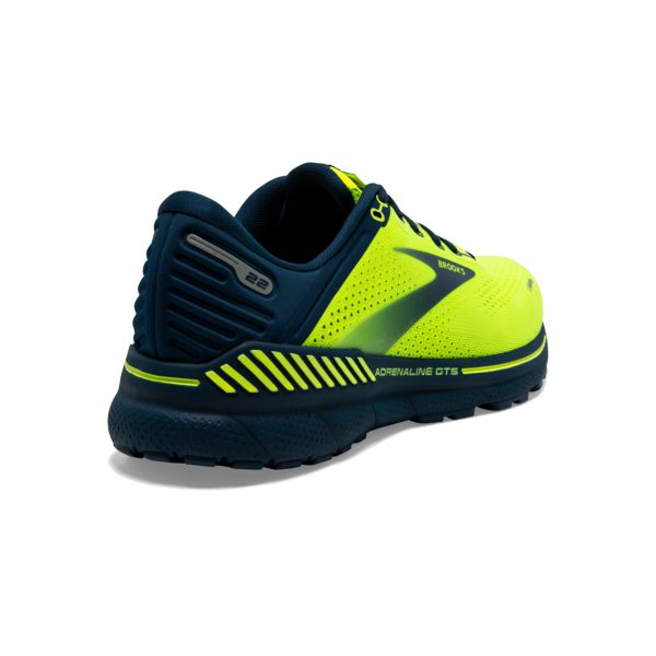 Brooks Adrenaline GTS 22 Yol Koşu Ayakkabısı Erkek Sarı Lacivert | Turkey-960385