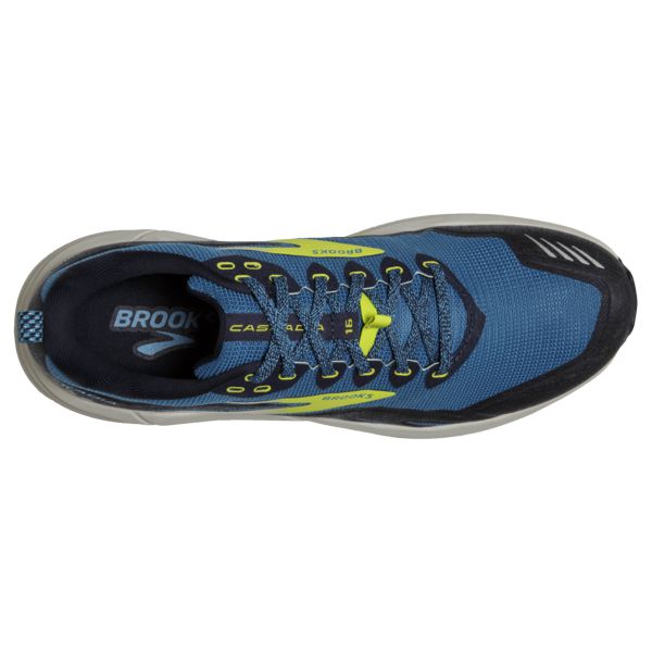 Brooks Cascadia 16 Patika Koşu Ayakkabısı Erkek Mavi Siyah Sarı | Turkey-359408