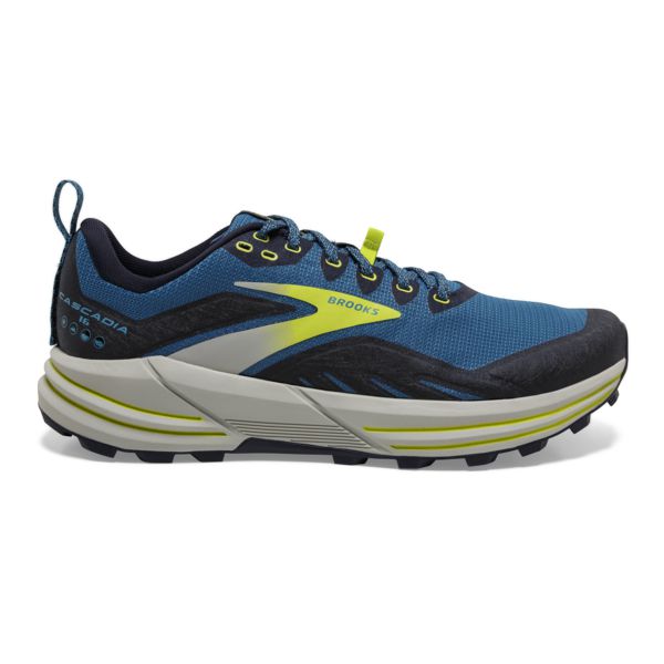 Brooks Cascadia 16 Patika Koşu Ayakkabısı Erkek Mavi Siyah Sarı | Turkey-359408