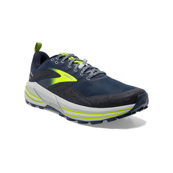 Brooks Cascadia 16 Patika Koşu Ayakkabısı Erkek Lacivert Sarı Gri | Turkey-396457