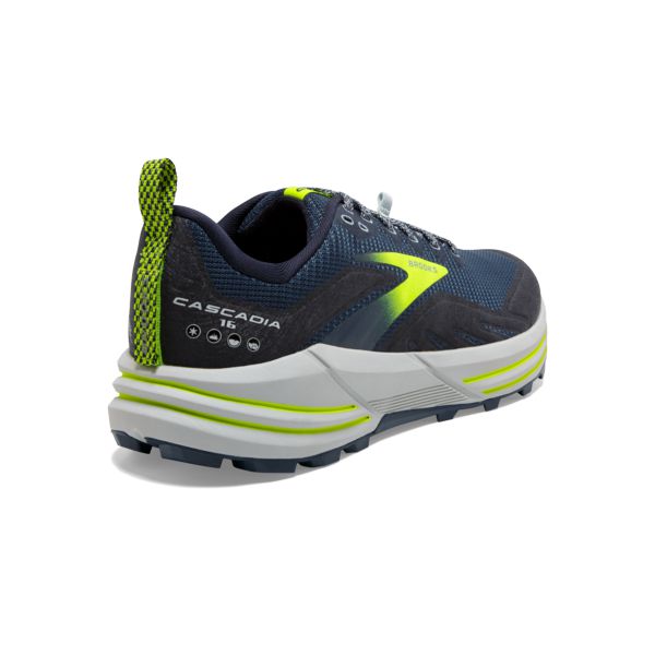 Brooks Cascadia 16 Patika Koşu Ayakkabısı Erkek Lacivert Sarı Gri | Turkey-396457