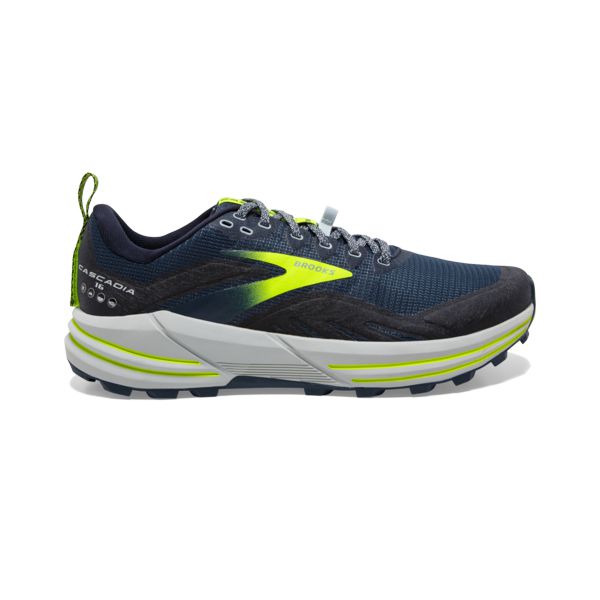 Brooks Cascadia 16 Patika Koşu Ayakkabısı Erkek Lacivert Sarı Gri | Turkey-396457