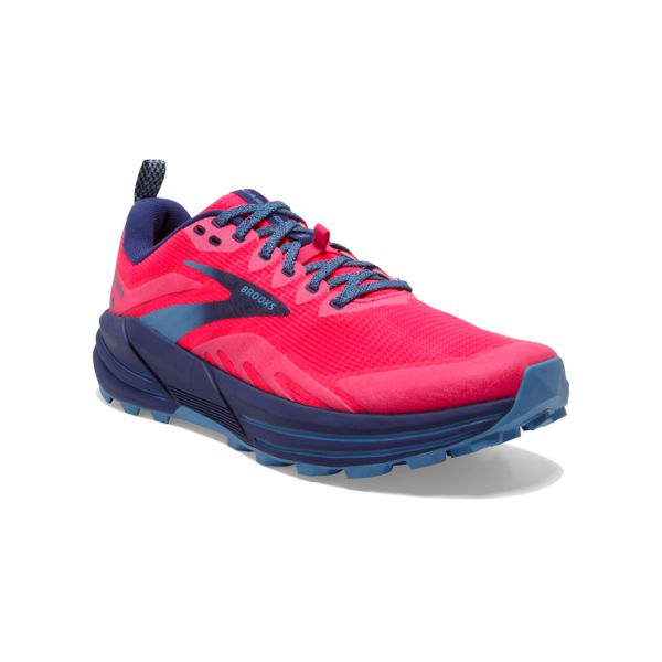 Brooks Cascadia 16 Patika Koşu Ayakkabısı Kadın Kırmızı Pembe Mavi | Turkey-410967