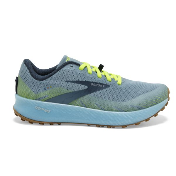 Brooks Catamount Patika Koşu Ayakkabısı Kadın Mavi Sarı Yeşil | Turkey-928016