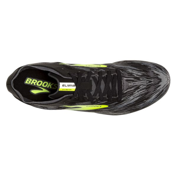 Brooks ELMN8 v5 Yarış Ayakkabısı Erkek Siyah Gri Sarı | Turkey-304567