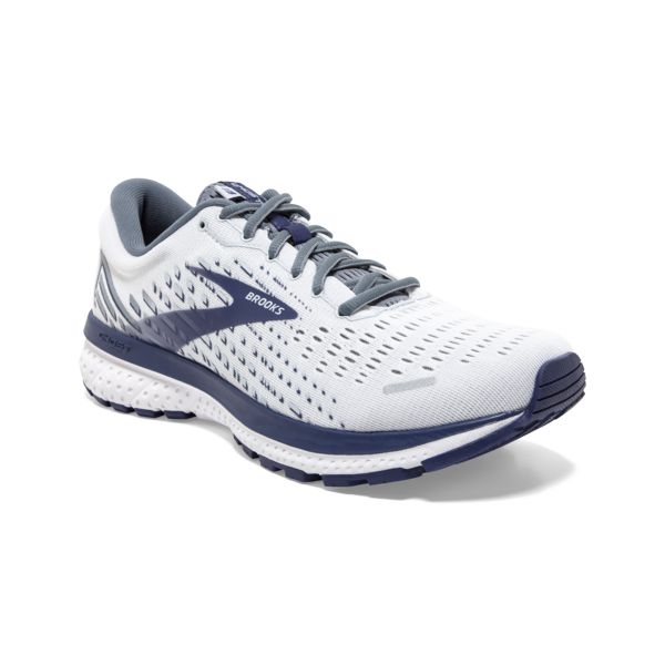 Brooks Ghost 13 Yol Koşu Ayakkabısı Erkek Beyaz Gri Lacivert | Turkey-584397