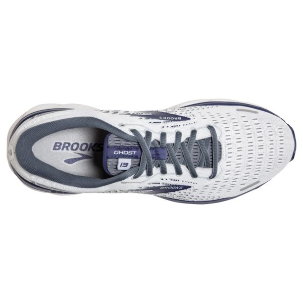 Brooks Ghost 13 Yol Koşu Ayakkabısı Erkek Beyaz Gri Lacivert | Turkey-584397