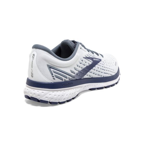 Brooks Ghost 13 Yol Koşu Ayakkabısı Erkek Beyaz Gri Lacivert | Turkey-584397