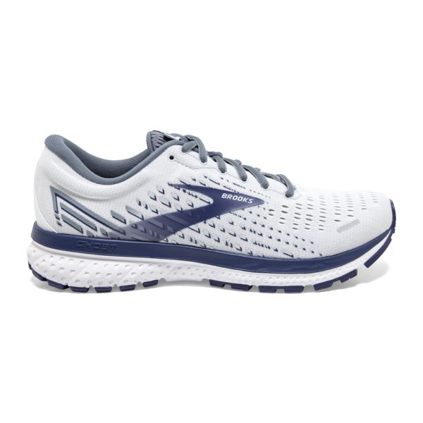 Brooks Ghost 13 Yol Koşu Ayakkabısı Erkek Beyaz Gri Lacivert | Turkey-584397