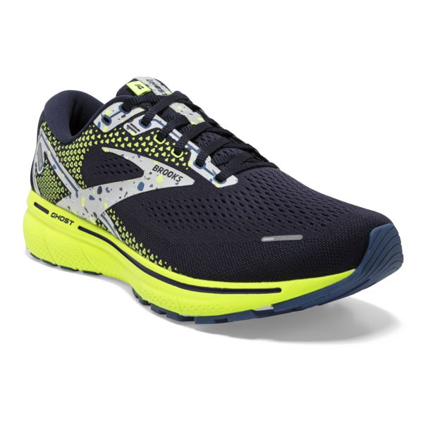 Brooks Ghost 14 Yol Koşu Ayakkabısı Erkek Lacivert Gri Sarı | Turkey-405783