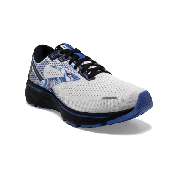 Brooks Ghost 14 Yol Koşu Ayakkabısı Erkek Beyaz Siyah Mavi | Turkey-618934