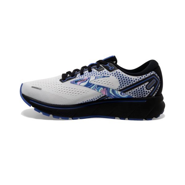 Brooks Ghost 14 Yol Koşu Ayakkabısı Erkek Beyaz Siyah Mavi | Turkey-618934