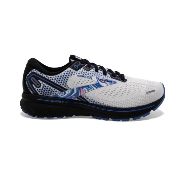 Brooks Ghost 14 Yol Koşu Ayakkabısı Erkek Beyaz Siyah Mavi | Turkey-618934