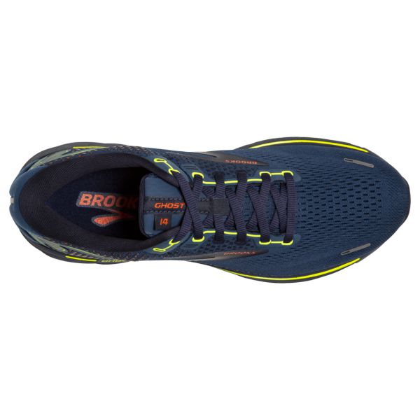 Brooks Ghost 14 Yol Koşu Ayakkabısı Erkek Lacivert Sarı Turuncu | Turkey-695708