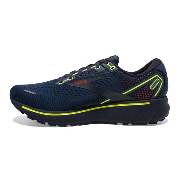 Brooks Ghost 14 Yol Koşu Ayakkabısı Erkek Lacivert Sarı Turuncu | Turkey-695708