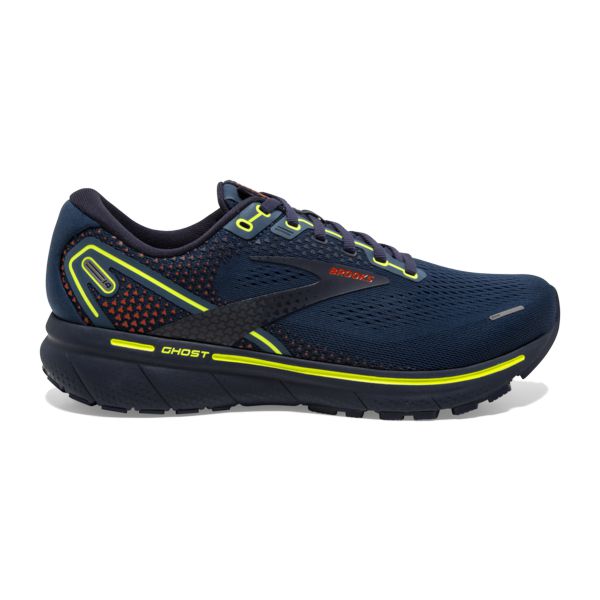 Brooks Ghost 14 Yol Koşu Ayakkabısı Erkek Lacivert Sarı Turuncu | Turkey-695708