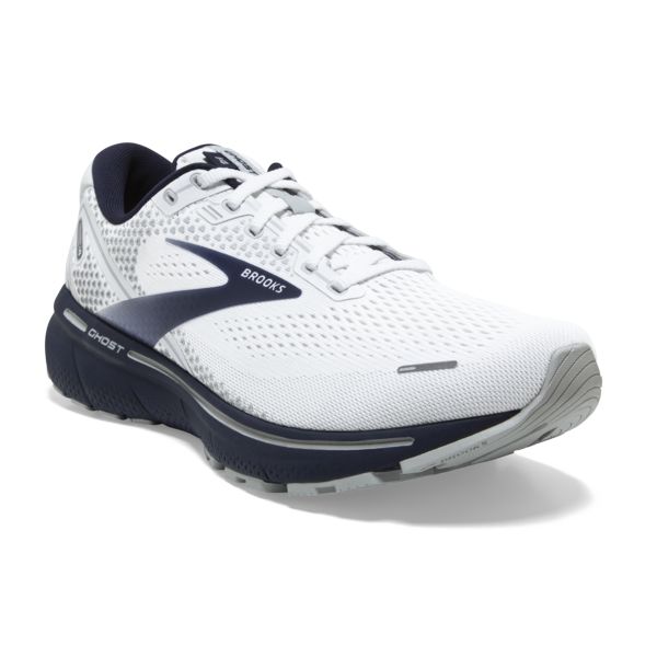 Brooks Ghost 14 Yol Koşu Ayakkabısı Erkek Beyaz Gri Lacivert | Turkey-724568