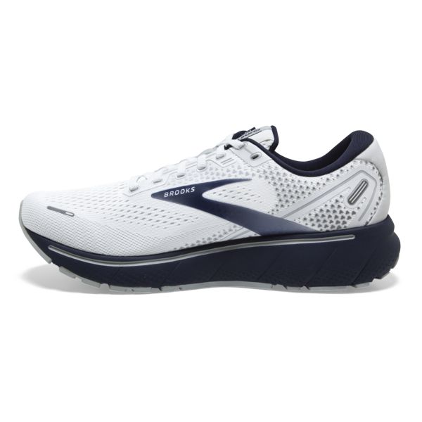 Brooks Ghost 14 Yol Koşu Ayakkabısı Erkek Beyaz Gri Lacivert | Turkey-724568